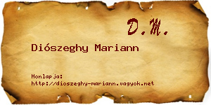 Diószeghy Mariann névjegykártya
